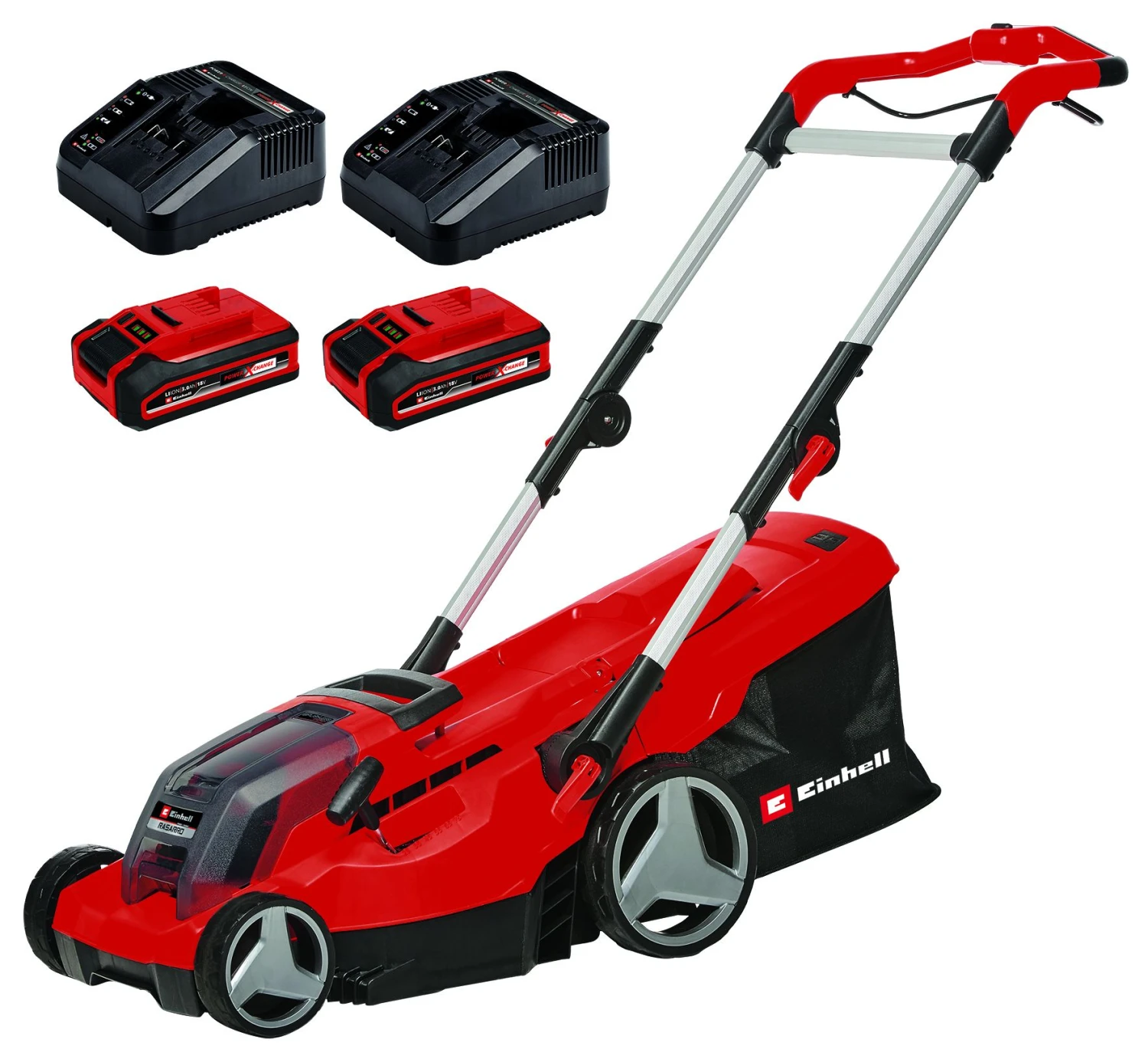Einhell RASSARO 36/36 Li Kit (2x 3.0Ah) Accu Grasmaaier - Power X-Change - 36cm 1 Einhell RASSARO 36/36 Li Kit (2x 3.0Ah) Accu Grasmaaier - Power X-Change - 36cm